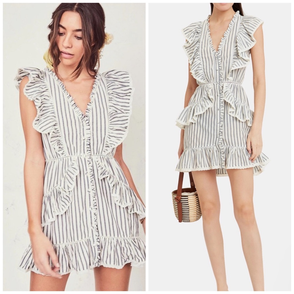 LOVESHACKFANCY India Striped Voile Dress